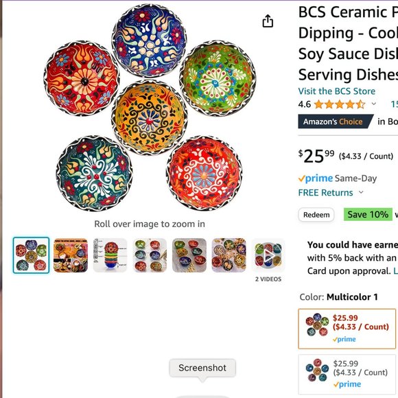 BCS Ceramic Pinch Bowl Set - Picture 3 of 4